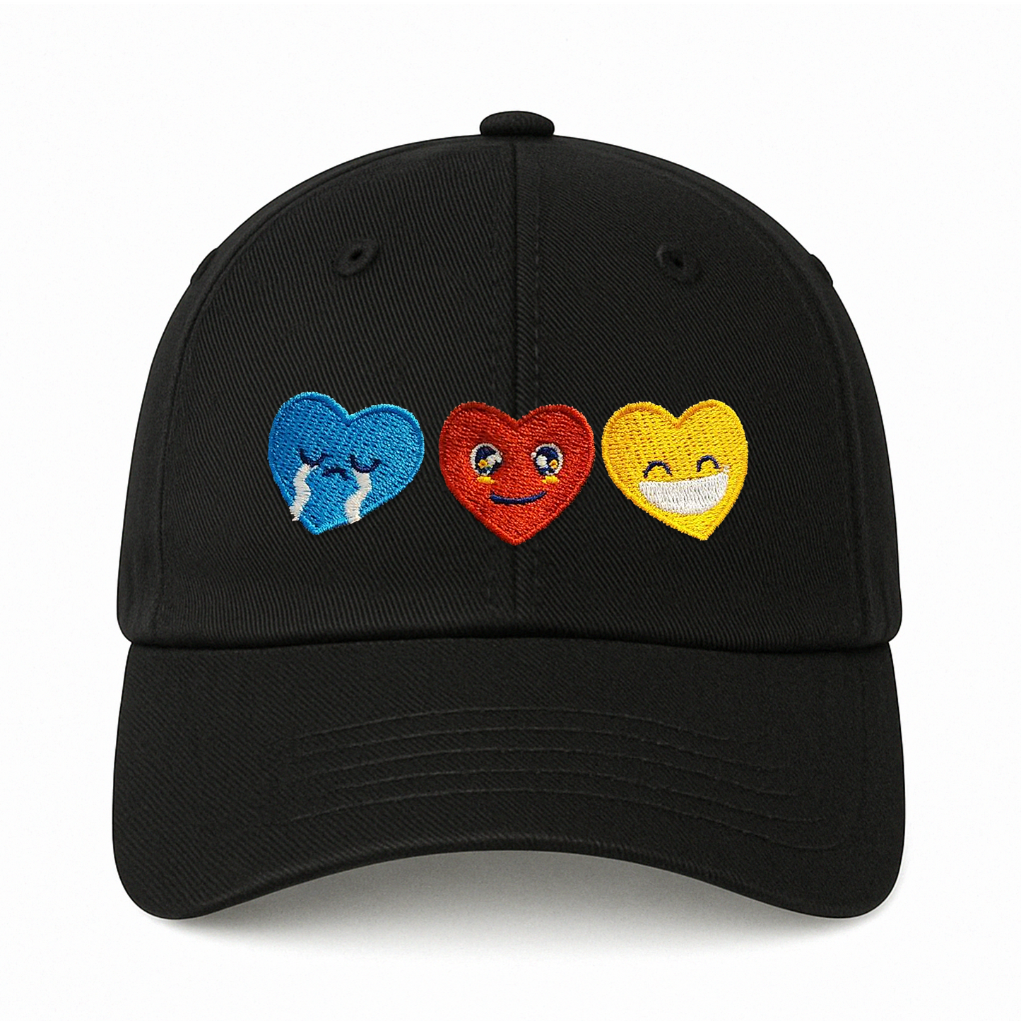 Triple Heart Snapback Dad Cap