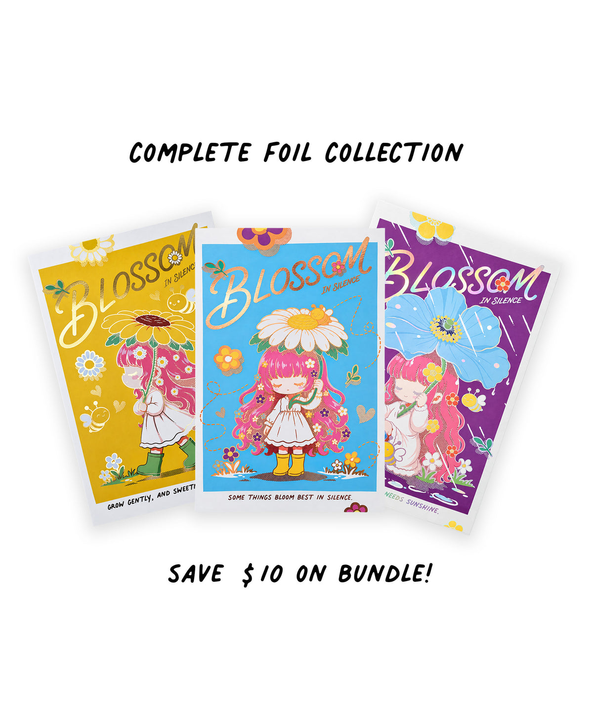 Blossom in Silence — Complete Foil Print Set