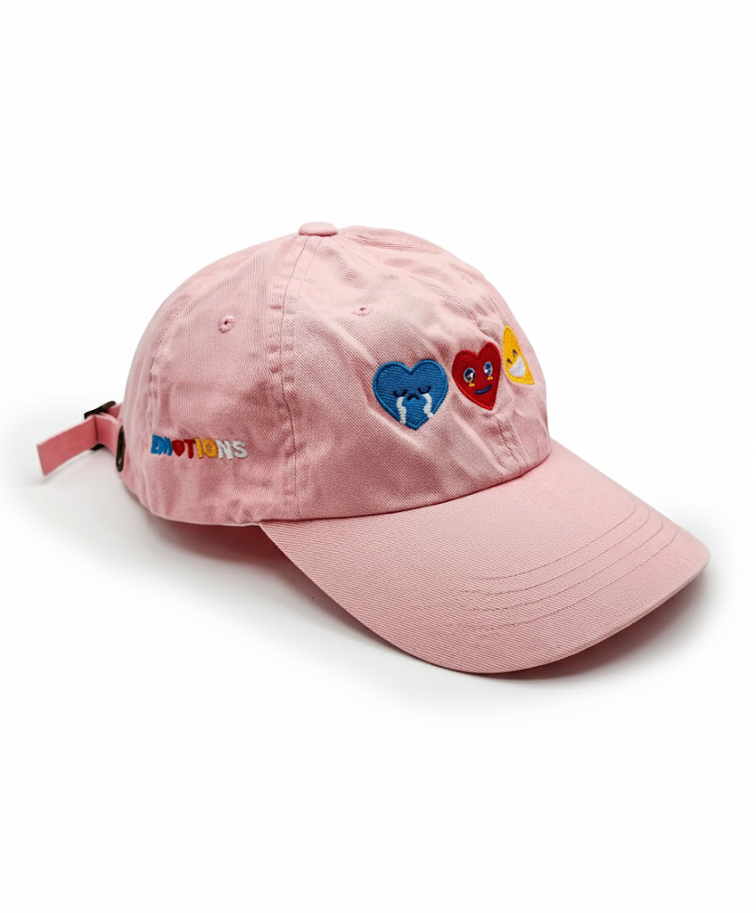 Triple Heart Snapback Dad Cap (PINK)