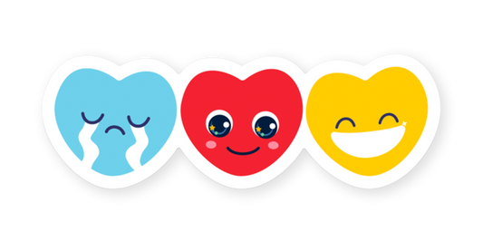 3 hearts sticker